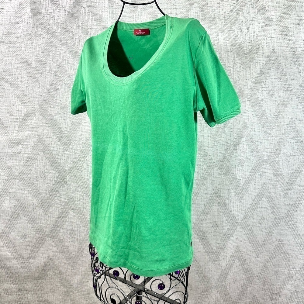 Dinomoda green scoop neck t shirt size 42 - Picture 4 of 7